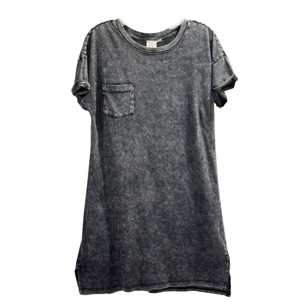 White Crow Black T Shirt Dress Buckle Size Small